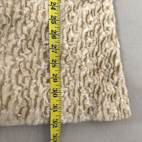 Vintage Sarah-Jane Blonde Faux Fur Snap Front Swing Jacket Size 12 - Picture 13 of 14